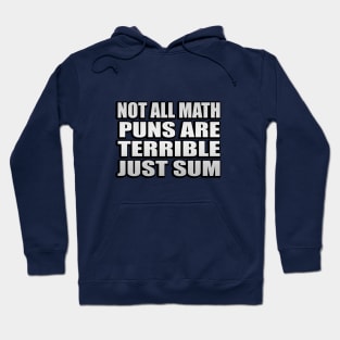 Not All Math Puns Are Terrible Just Sum Funny Math Pun Hoodie